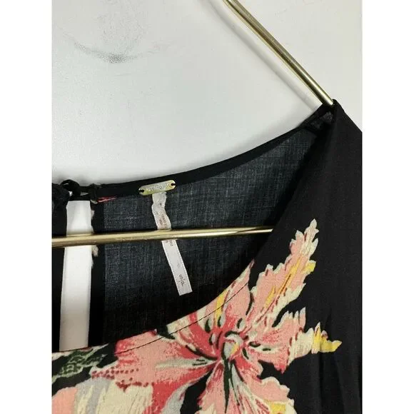 Free People SMALL First Kiss Black Garden Print - Picture 4 of 6